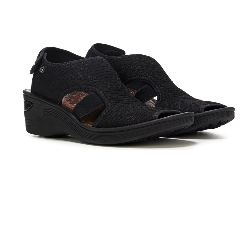 BZEES Dream Wedge Sandal Black
